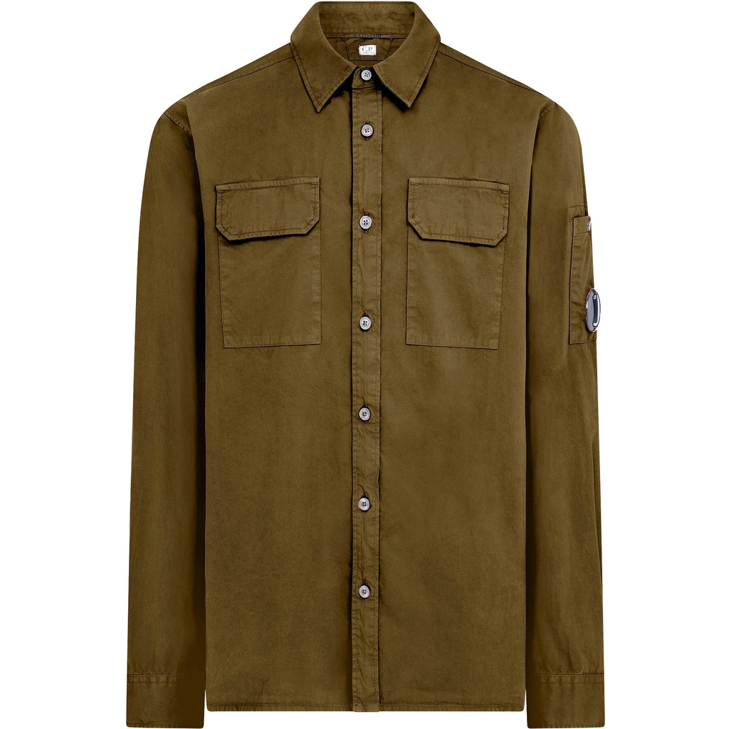 CP Company Long Sleeve Overshirt - Ivy Green 683
